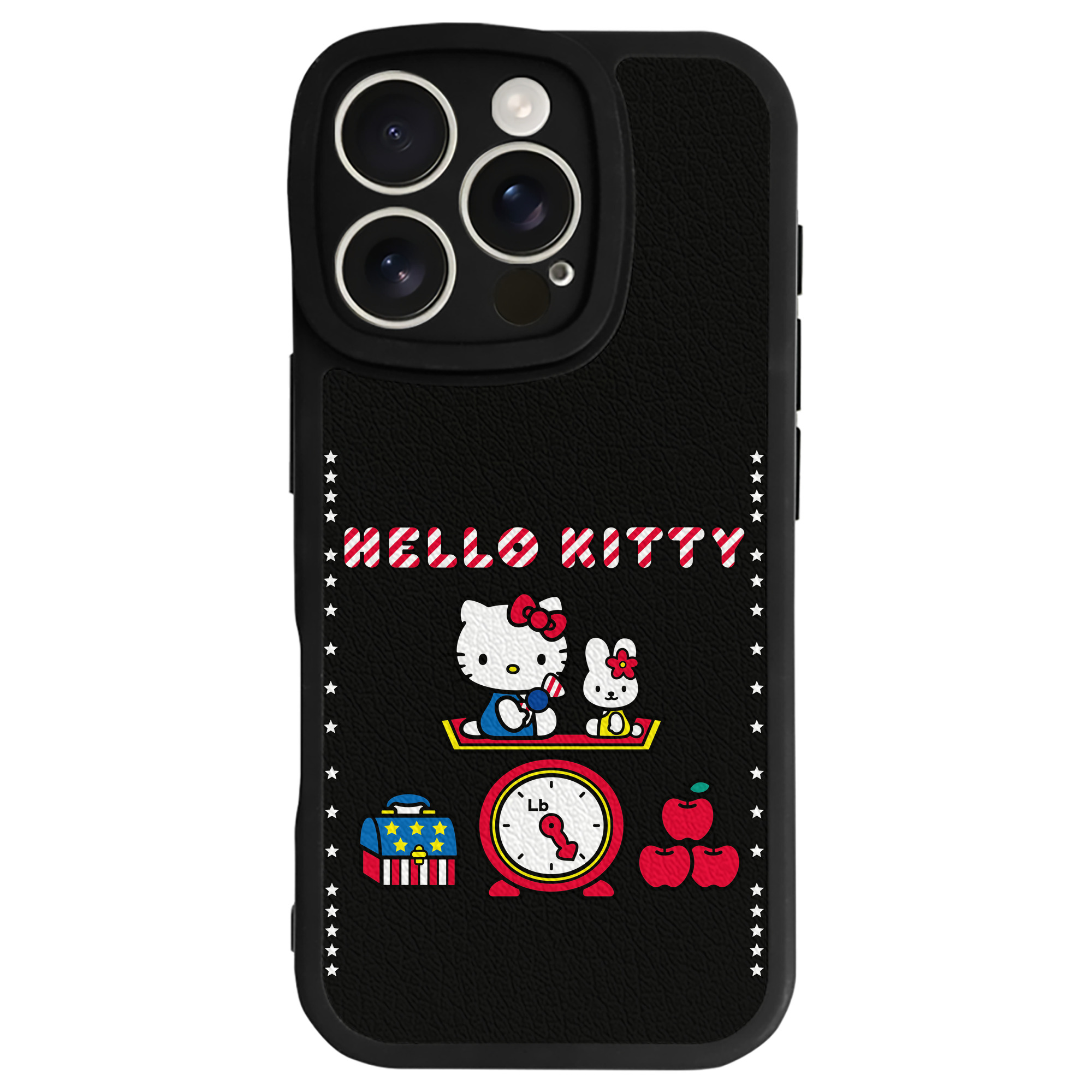 （画像用） Hello Kitty ハローキティ 【iPhone 16シリーズ対応】シリコンスマホケース（レザー調） 材質：シリコン